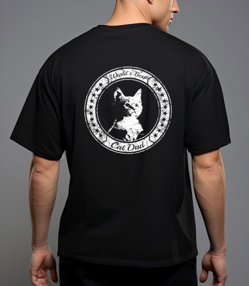 Mens funny world`s best cat dad kitten T-Shirt