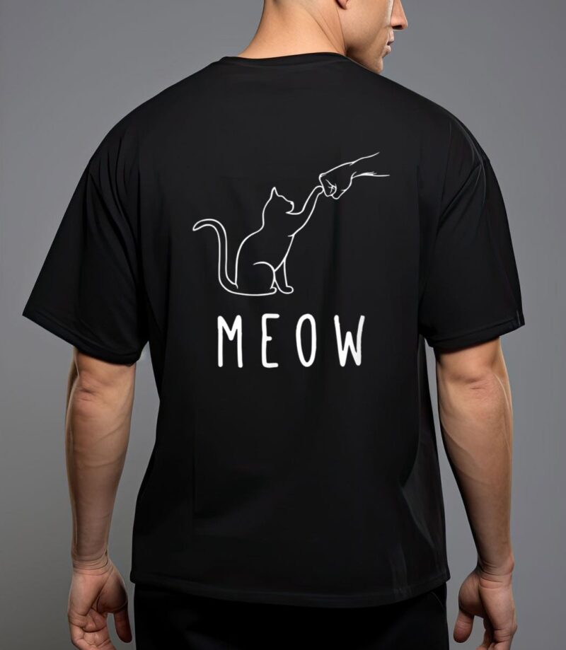 Meow cat meow kitty funny cats mom and cat dad cat paw T-Shirt