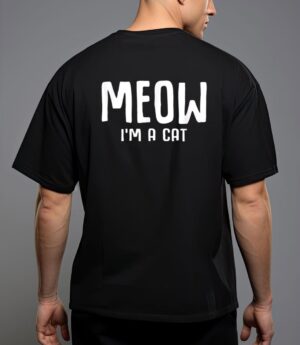 Meow i m a cat funny lazy halloween costume T-Shirt