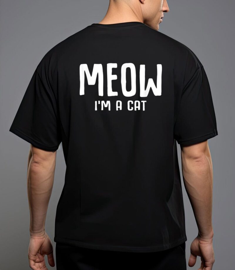 Meow i m a cat funny lazy halloween costume T-Shirt