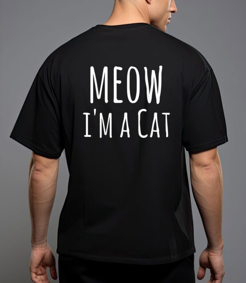 Meow i'm a cat - funny cat lover lazy halloween costume T-Shirt