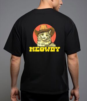Meowdy funny classic country cowboy cat western vibe T-Shirt