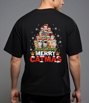 Merry catmas cat christmas pajamas x-mas T-Shirt