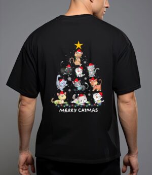 Merry catmas cat christmas tree meowy catmas T-Shirt