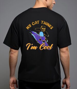 My cat hinks i m cool funny cat lovers T-Shirt