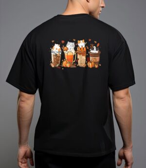 Pumpkin spice latte costume for cats lover cute autumn fall T-Shirt