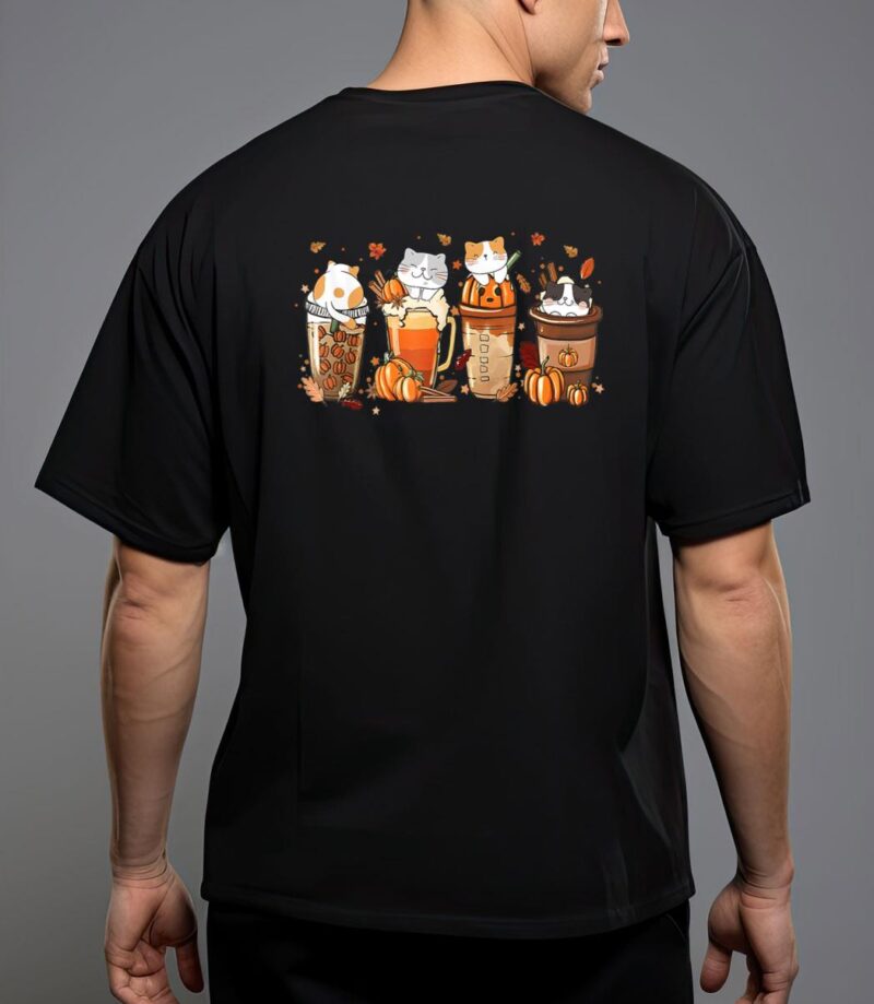 Pumpkin spice latte costume for cats lover cute autumn fall T-Shirt
