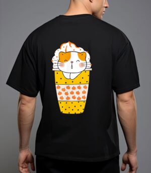 Pumpkin spice latte fall coffee pumpkin spice psl cat T-Shirt
