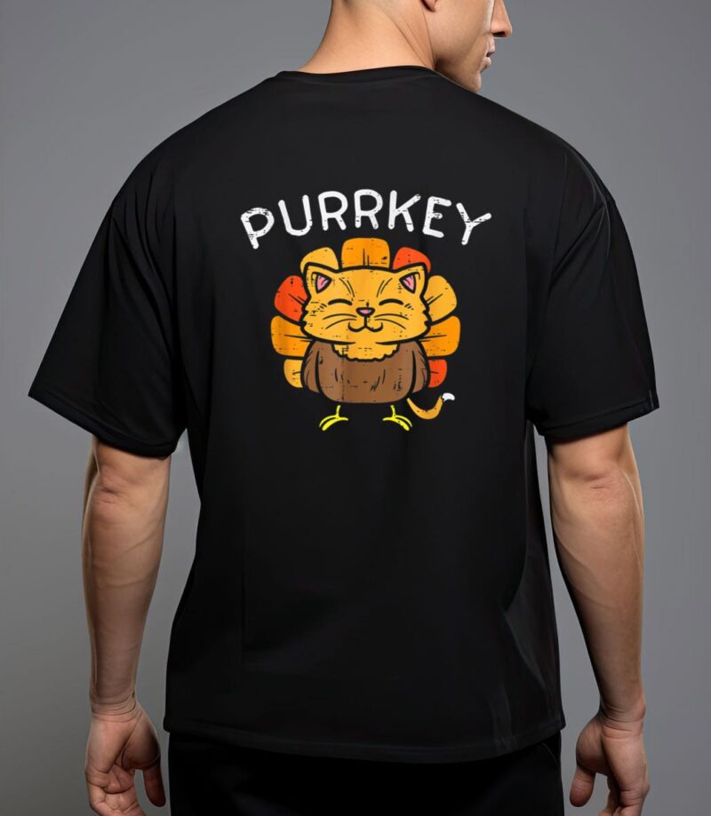 Purrkey turkey cat kitten funny thanksgiving cat owner lover T-Shirt