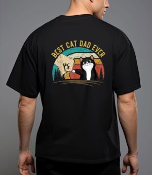 Retro best cat dad ever father's day cat daddy gifts T-Shirt