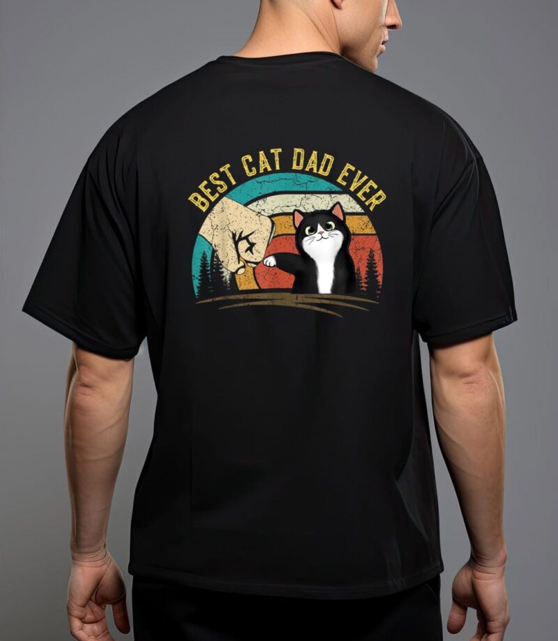 Retro best cat dad ever father's day cat daddy gifts T-Shirt