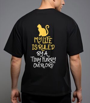 Retro meow cat my life is ruled by a tiny furry overlord T-Shirt