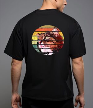 Retro vintage colorful cat for lovers cat and pets T-Shirt