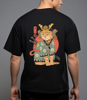 Samurai japanese cat bushido katana vintage gifts men women T-Shirt