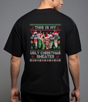 Santa cats pajama this is my ugly christmas kittens sweater T-Shirt