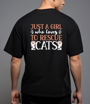 Shelter animal love just a girl who loves to rescue cats T-Shirt