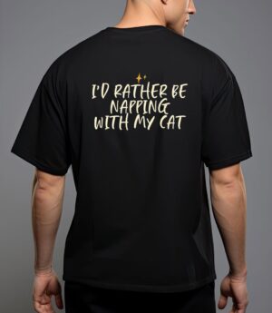 Stars funny friend saying i d rather be napping with my cat T-Shirt