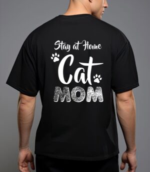 Stay at home cat mom cat lover wear T-Shirt