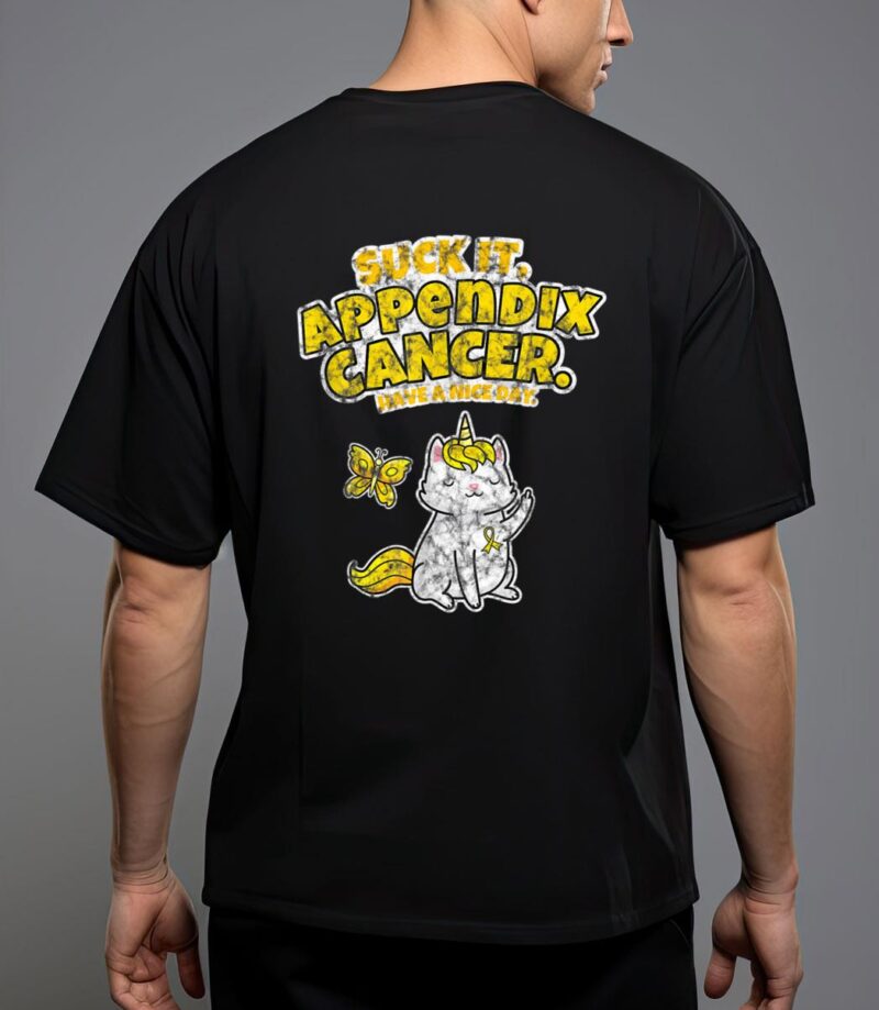 Suck it appendix cancer unicorn cat butterfly T-Shirt