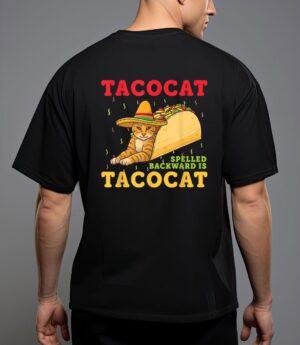 Tacocat spelled backwards tacos and cats cinco de mayo cat T-Shirt