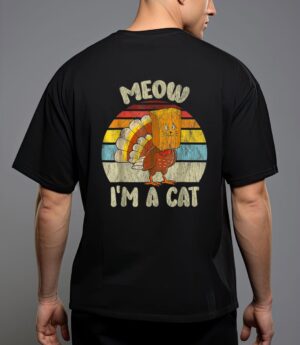 Thanksgiving funny turkey fake cat meow kitty cats lover_1 T-Shirt