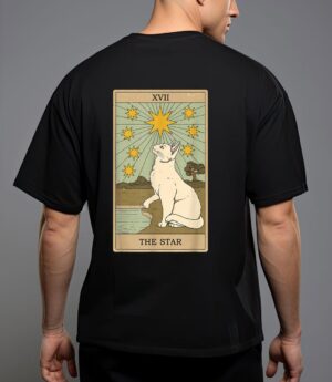 The star tarot card mermaid gothic cat T-Shirt