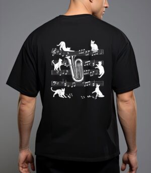 Tubist cats for cat loving tuba player T-Shirt