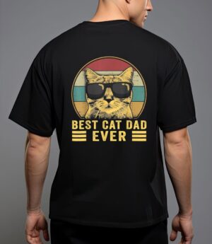 Vintage best cat dad ever bump fit T-Shirt