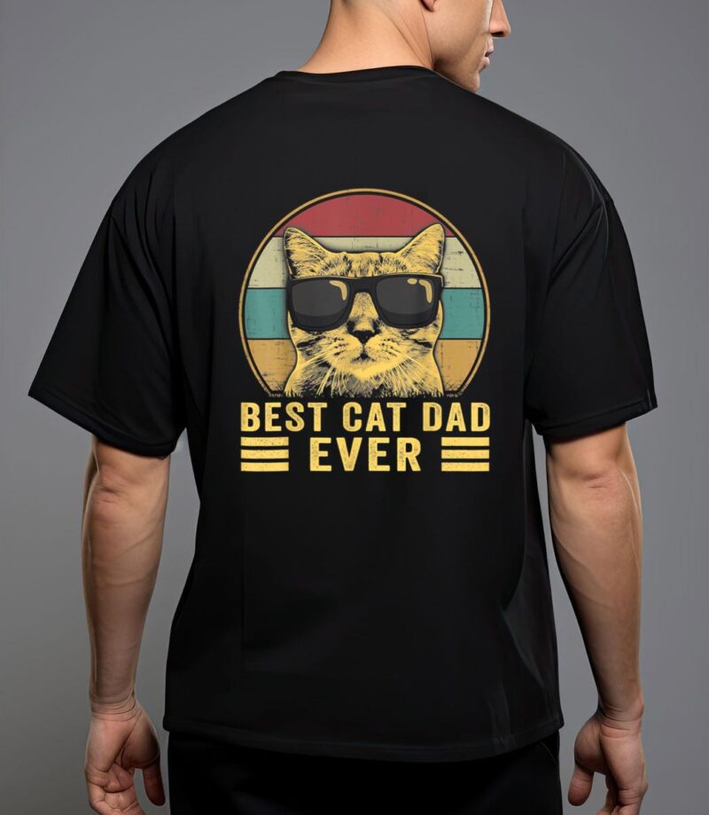 Vintage best cat dad ever bump fit T-Shirt