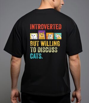 Vintage introverted but willing to discuss cats T-Shirt