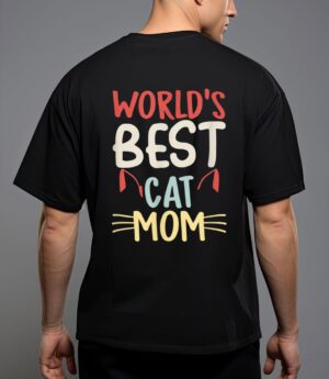 Vintage world's best cat mom meow cat best cat mom ever T-Shirt