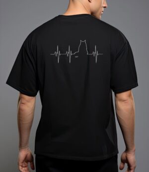 Womens maine coon cat heartbeat T-Shirt