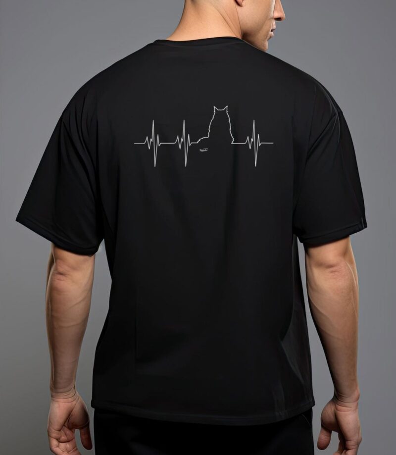 Womens maine coon cat heartbeat T-Shirt