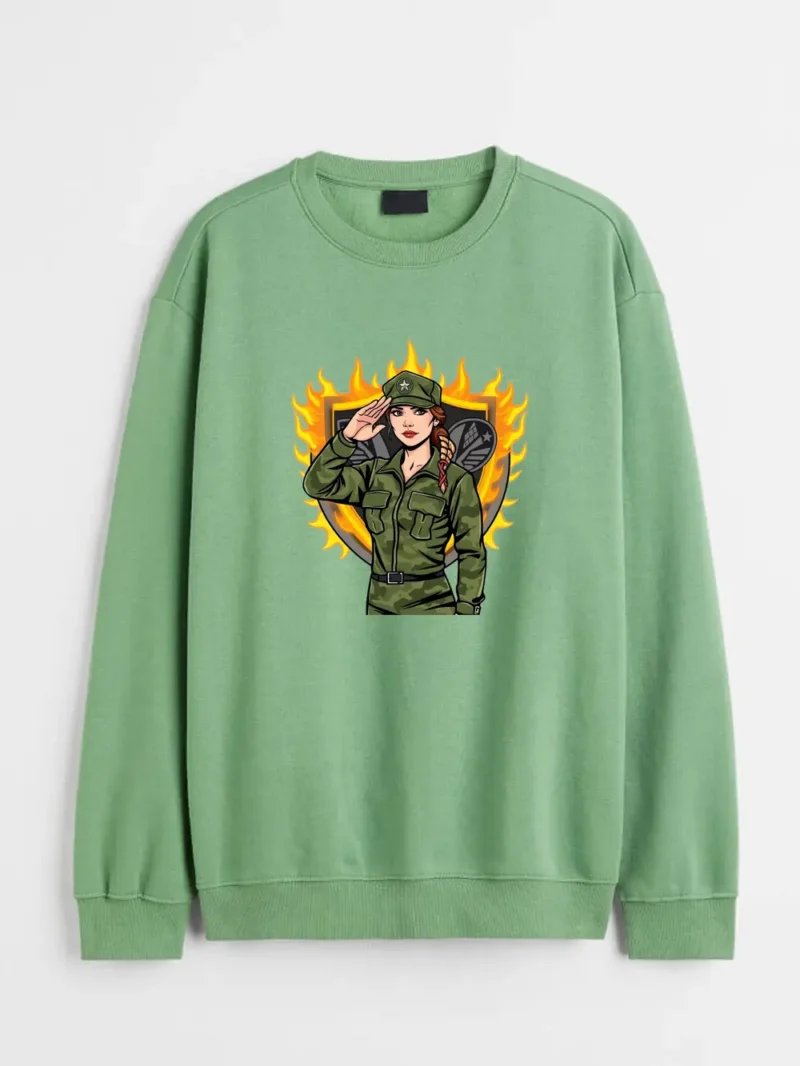 Cartoon Wife With Glowing Engagement Ring Sweatshirt - Image 2