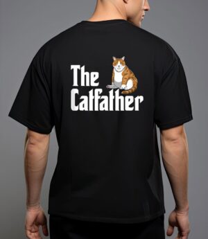 Funny catfather shirt funny meow cat for dad lover T-Shirt