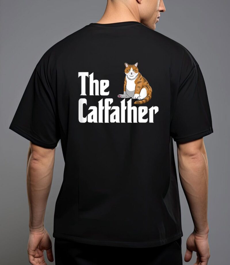 Funny catfather shirt funny meow cat for dad lover T-Shirt